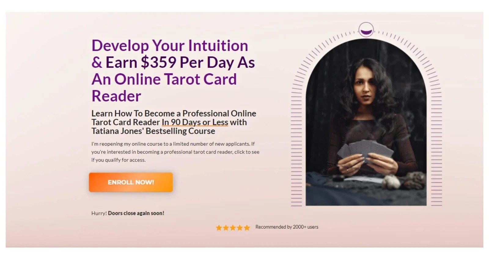 Tatiana Tarot Reading Course pricing